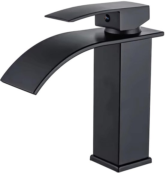 Wasserfall-waschtischarmatur Armatur Mit Breitem Auslauf Waschtisch Mischbatterie 1-loch Waschtisch-mischbatterie Wasserfall Mit Flachem Auslauf Stahl