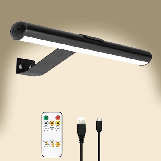 Wandleuchte Mit Fernbedienung – Wiederaufladbare Led – Dreifarbig – 300 Lumen – Modernes Design