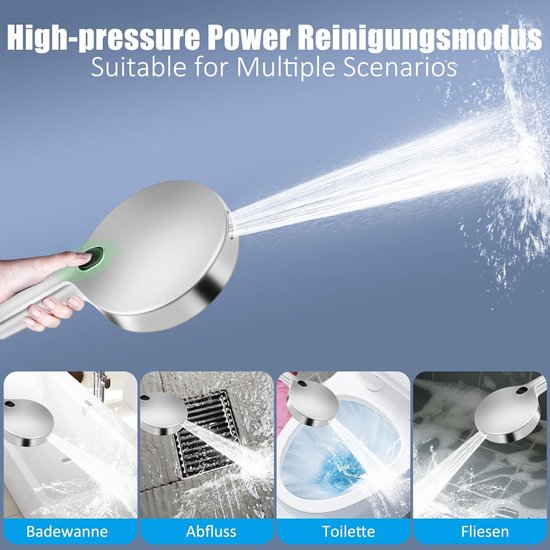 Hochdruck-duschkopf, Große 150-mm-regendusche Mit 4 Strahlarten Und Wassersparfunktion
