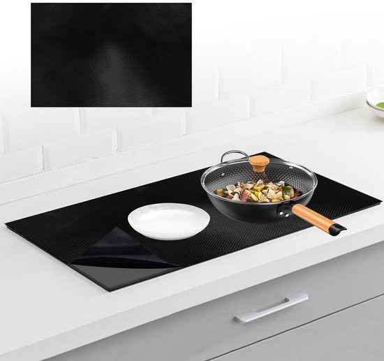 Große Silikon-induktionsschutzmatte 52 X 80 Cm - Wärmeisolierende Matte Für Induktionskochfelder - Rechteckig, Magnetisch.