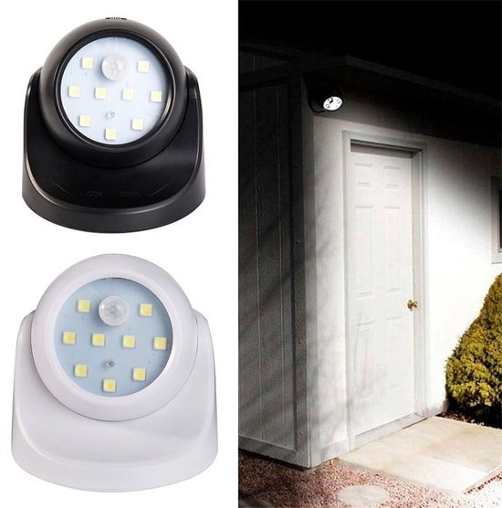 360° Drehbare, Batteriebetriebene Gartenleuchte Für Drinnen Und Draußen Mit Bewegungsmelder, Sicherheits-led-leuchte, 2 Stück