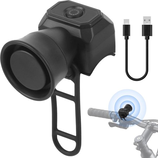 Fahrradklingel 120 Db – Wiederaufladbar Über Usb-c, 5 Klingeltöne, Ip4 Wasserbeständig, Für Fahrräder Und E-bikes