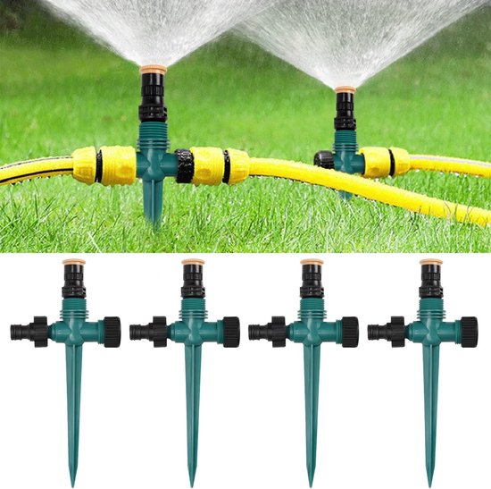 Rotierende Gartensprenger, Automatisches Kreisbewässerungssystem, 4-teilig, Verstellbar Für Garten Und Rasen