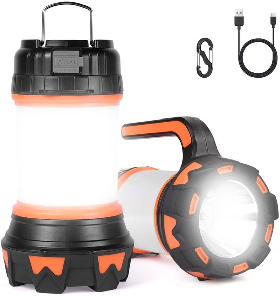 Wiederaufladbare Led-campinglampe 1000 Lumen 3600 Mah Powerbank 4 Lichtmodi Ip64 Wasserdicht 360 Seitenbeleuchtung Für Camping Und Notfälle
