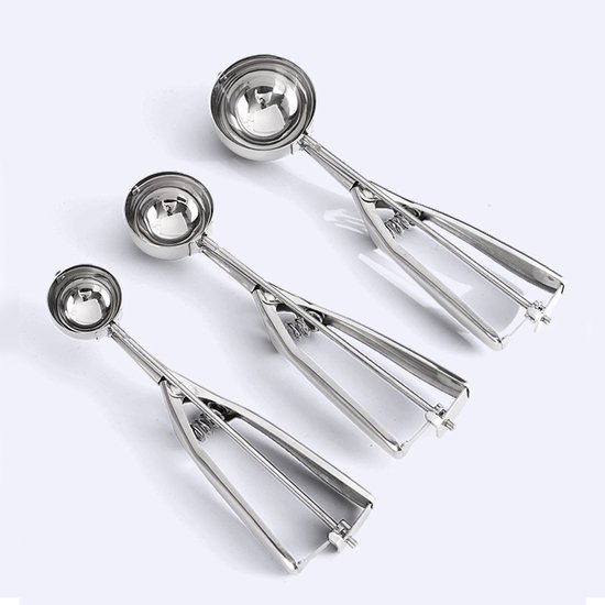 Eiskugelportionierer Aus Aluminium Mit Antihaftbeschichtung – Für Hartes Eis, Sorbet Und Gelato, Inklusive Ergonomischem Griff