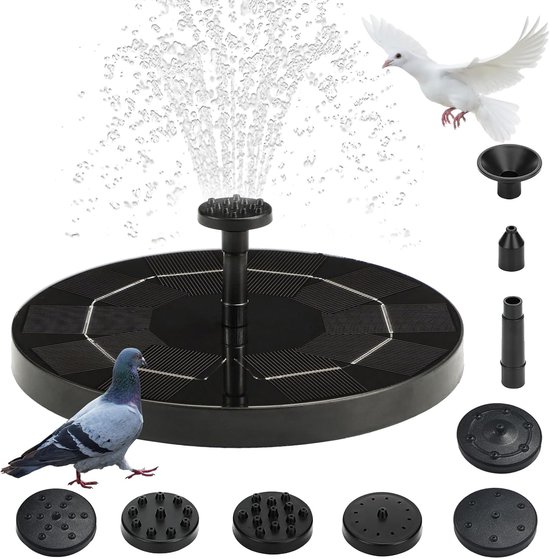 Umweltfreundlicher, Solarbetriebener Gartenbrunnen Mit 8 Sprüheinstellungen Und 16 Cm Höhe