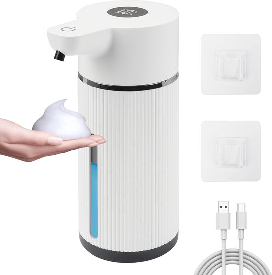 Automatischer Seifenspender Mit Digitalanzeige, Usb-wiederaufladbarer Schaumseifenspender Fürs Badezimmer