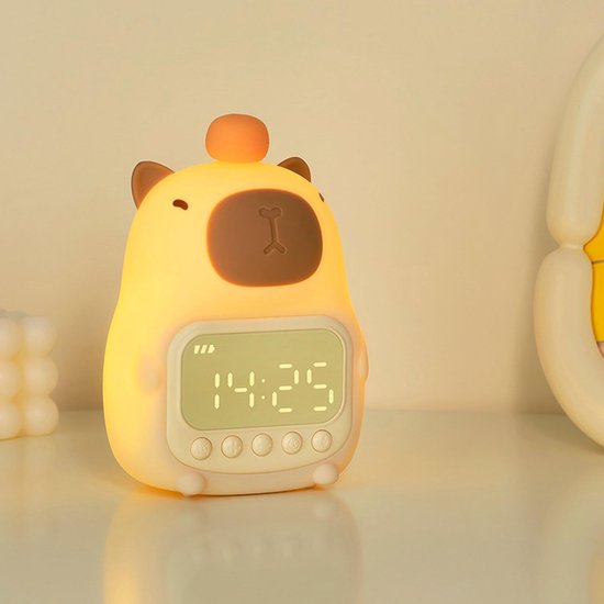 Dailygoods – Digitaler Kinderwecker Mit Nachtlicht, Dimmbar Und Wiederaufladbar