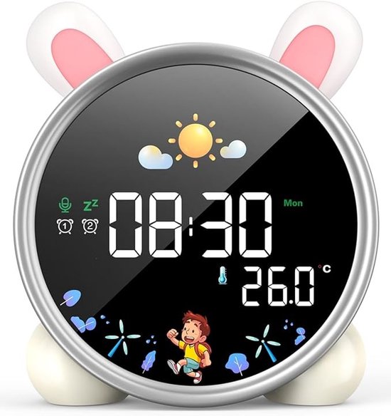 Kinderwecker Mit Nachtlicht – Schlaftrainer Mit Countdown-funktion Und Farbigem Licht