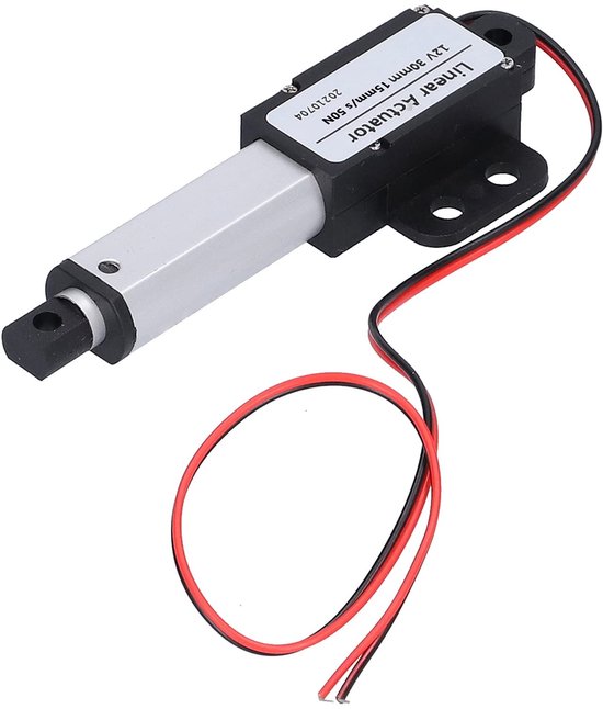 Dailygoods Linearantrieb 12 V 30 Mm Hub Geräuscharm Kurzschlussschutz T-gewindespindel Aluminiumrohr Integrierter Endschalter Elektrischer