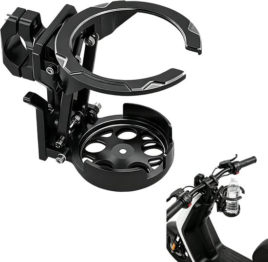 Zusammenklappbarer Verstellbarer Doppelbecherhalter Für Fahrrad Motorrad Und Roller Maße 13 5 X 9 7 X 10 5 Cm Universelle Klemmbefestigung Für 13,5