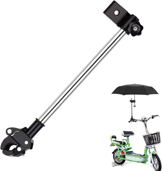 Universal-schnellverschluss-sonnenschirmhalterung Für Fahrrad, E-bike, Kinderwagen Und Rollstuhl – Edelstahlstange, Klemme Für Rohre 22–32 Mm, Wetterfest