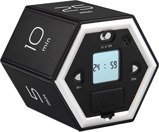 Digitaler Sechseckiger Küchentimer Mit Timerfunktion, Magnetisch Und Einfach Zu Bedienen