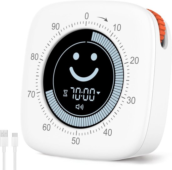 Visueller Timer 100 Minuten – Pomodoro-timer Mit Smiley-anzeige Und Schieberegler