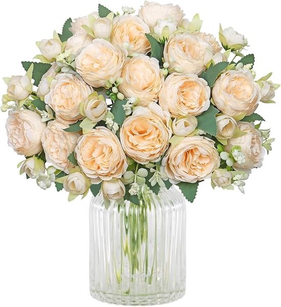 Künstlicher Blumenstrauß Mit Pfingstrosen Zur Tisch- Und Partydekoration