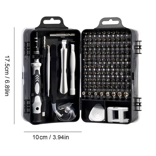 115-teiliges Präzisionsschraubendreher-set – Magnetisches Reparaturset Aus Vanadiumstahl Mit Rutschfestem Griff Für Elektronikgeräte, Handys, Laptops Und Uhren