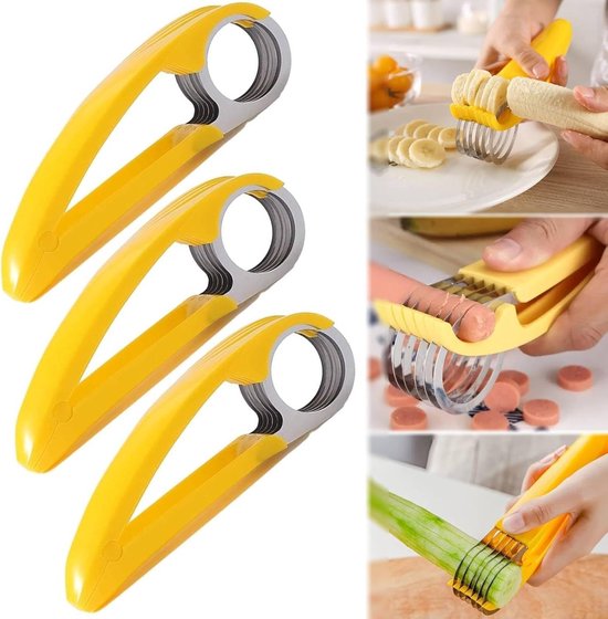 Dailygoods - Set Mit 3 Bananenschneidern Aus Edelstahl