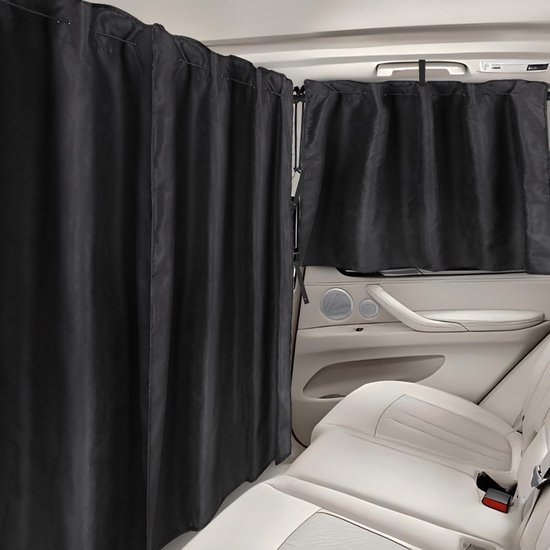 3-teiliges Auto-vorhangset: 1 Trennvorhang + 2 Heckscheibenvorhänge (70x80 & 85x65 Cm) – Verdunkelung Und Sichtschutz Für Transporter/reisebusse