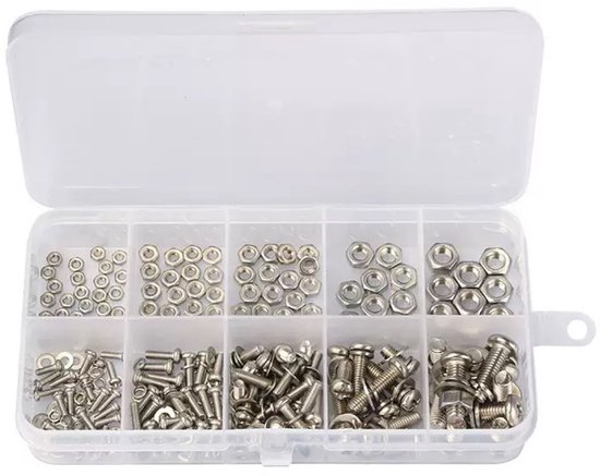 320-teiliges Set Rundkopfschrauben M2, M2,5, M3, M4, M5 – Befestigungselemente