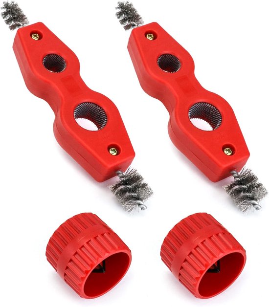 Entgratungsset Für Rohre – 2 Kupferrohrreiniger Und 2 Reibahlen Für Pvc- Und Flexible Stahlrohre