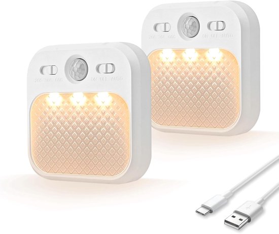 Led-nachtlicht Mit Bewegungsmelder Und Usb-aufladung Dimmbar Und Energieeffizient