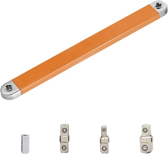 Einteiliger, Abgewinkelter Schraubenschlüssel-verlängerungssatz – Multifunktionale Ratschenschlüssel-verlängerung (orange)