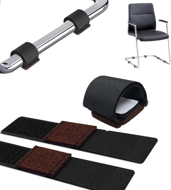Dailygoods – Bodenschoner-set, 24-teilig – Filzgleiter – Klettverschluss – Stuhlgleiter – Parkettschutz – Reduziert Kratzer Und Geräusche