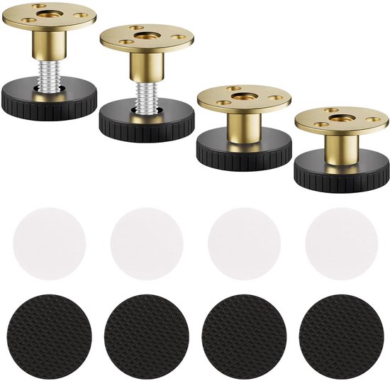 Dailygoods – Verstellbare Möbelfüße – 4 Stück – Kratzfest – Dämpfungspads – Höhe 25–39 Mm – Tragkraft Bis Zu 200 Kg – Verstellbare Füße