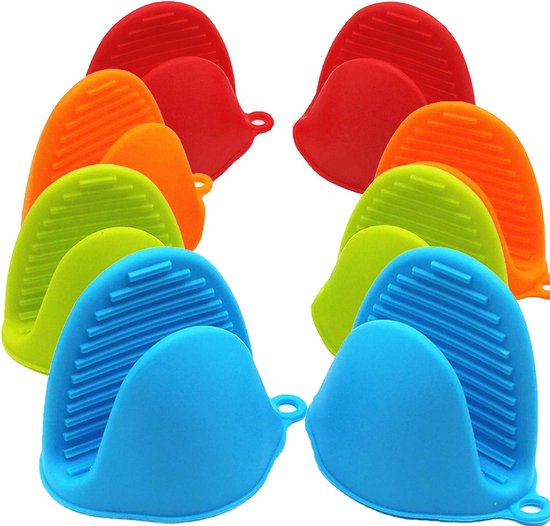 4 Paar Silikon-kochhandschuhe Mit Griff, Ofenhandschuhe Zum Kochen Und Backen In Der Küche