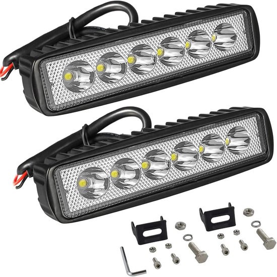 Set Mit 2 Schlanken Led-scheinwerfern Für Auto, Suv, Boot Und Lkw – 18 W