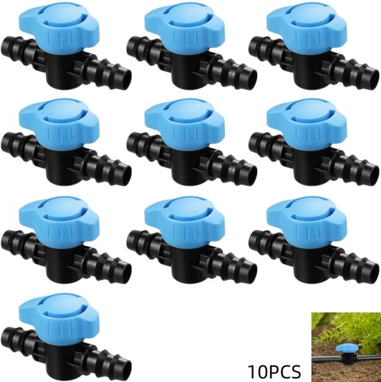 10 Stück – 1/2-zoll-tropfbewässerungsventile Mit Widerhaken – 1/2-zoll-absperrventil – Inline-kugelhähne – Für Tropf- Oder Sprinkleranlagen – 16 Mm