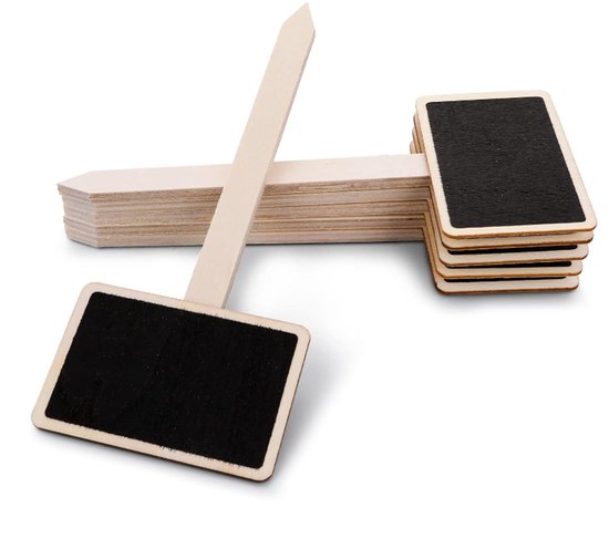 Pflanzetiketten Aus Holz Mit Tafeloberfläche 20 Wiederverwendbare Etiketten Für Gartenstecker Geeignet Für Blumen Kräuter Sukkulenten Und
