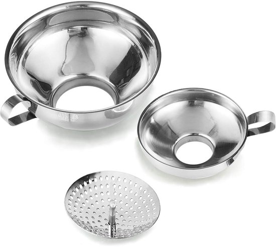 Einmachtrichter Aus Edelstahl Mit Filter Große Öffnung Küchentrichter Mit Großer Öffnung Einmachtrichter 3 Teiliges Set Zum Einkochen Von Marmela