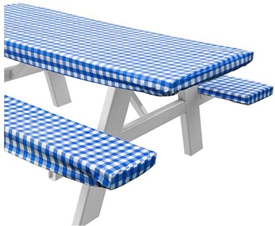 Picknicktischabdeckung Inklusive Bankabdeckung Elastischer Rand Campingausrüstung Picknicktischdecke Und Camperzubehör 3-teiliges Set Aus 72x30