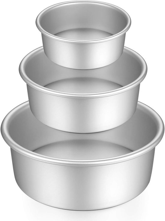 3-teiliges Set Kuchenform-set Runde Backformen Backformen Mit Herausnehmbarem Boden Ideal Zum Backen Von Kuchen Für Partys Und Geburtstage 14 Cm