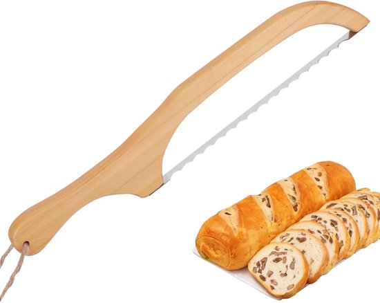 Ergonomisches Brotmesser Aus Holz – 40 Cm Für Perfekte Schnitte Von Brot, Kuchen Und Obst