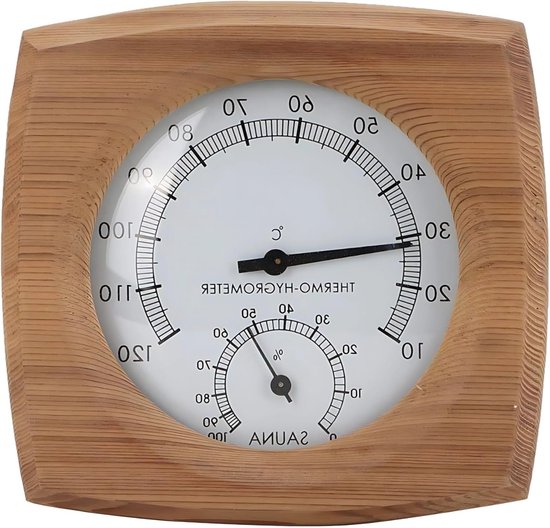 Thermo-hygrometer Aus Holz Für Die Sauna: Genaue Temperatur- Und Feuchtigkeitsmessung