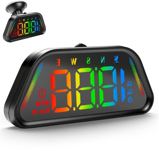 Digitales Head-up-display Für Autos, Einstellbarer Led-tachometer Mit Überdrehzahlalarm Und Gps-funktion Für Verschiedene Fahrzeuge