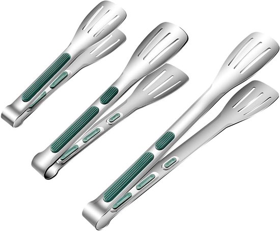 3-teiliges Set Küchenzangen Aus Edelstahl Zum Kochen, Backen Und Grillen