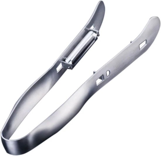 Doppelspaten-spargel- Und Karottenschäler Aus Edelstahl – Ergonomischer Gemüseschäler Aus Kokosnussschale