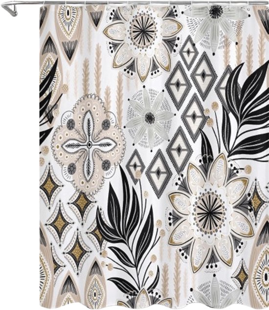 Duschvorhang Schimmelresistenter Duschvorhang Duschvorhang Im Boho-stil Moderner Duschvorhang Mit Blumenmuster Abstrakter Duschvorhang Waschbares 180