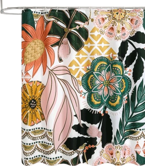 Duschvorhang – Abstrakter Duschvorhang – Schimmelresistent – Waschbares Polyester – Geeignet Für Badezimmer Und Badewanne – 180 X 200 Cm