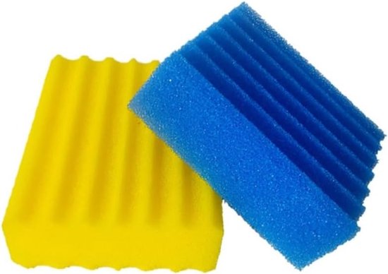 Teichfilter Teichfilterschaum Ersatzfiltermaterial Passend Für Sensinger Teichfilter Passend Für Cbf 200t 1 X Blauer Grobschaum Und 1 X Gelber Fe