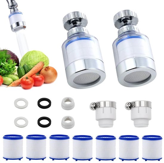 Effektiver 2-teiliger Wasserfilter Gegen Kalkablagerungen Mit 7 Pp-baumwollfilterelementen, 360° Drehbar Und Ideal Für Sauberes Trinkwasser