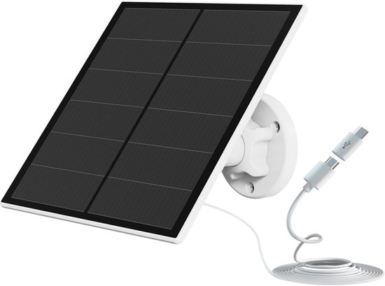 5-w-solarpanel Für Wiederaufladbare Außenkamera Mit Micro-usb- Und Usb-c-anschluss