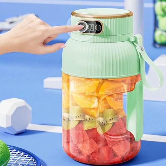 Tragbare Elektrische Fruchtpresse, Mixer, Entsafter, Shaker, Smoothie-maker – Grün
