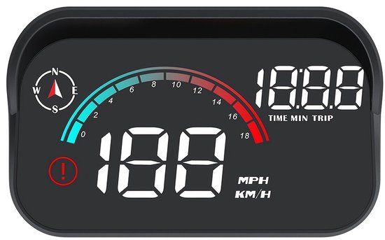 Ein Modernes Fahrzeugkompatibles Head-up-display Mit Stufenloser Geschwindigkeitsanzeige Ein Universelles Fahrzeugkompatibles Hud Ein Tachometer