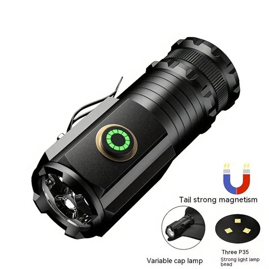 Hochleistungs-taschenlampe Superhell Tragbar Für Den Outdoor-einsatz Wiederaufladbare Mini-taschenlampe Große Reichweite Lange Akkulaufzeit Lampe