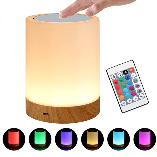 Led-nachttischlampe, 2er-set, Touch-nachttischlampe Mit 7 Farbwechseln, 3 Modi, Usb-ladefunktion, Camping-tischlampe, Babytimer, Hündinnenlampe