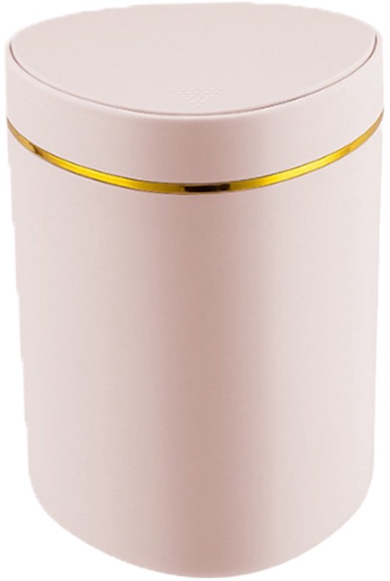 Mini-abfalleimer Mit Druckknopfverschluss Für Den Schreibtisch Kleiner Abfalleimer Mit Druckknopfdeckel Fürs Büro Geruchsneutraler Geeignet Für 5 Rosa